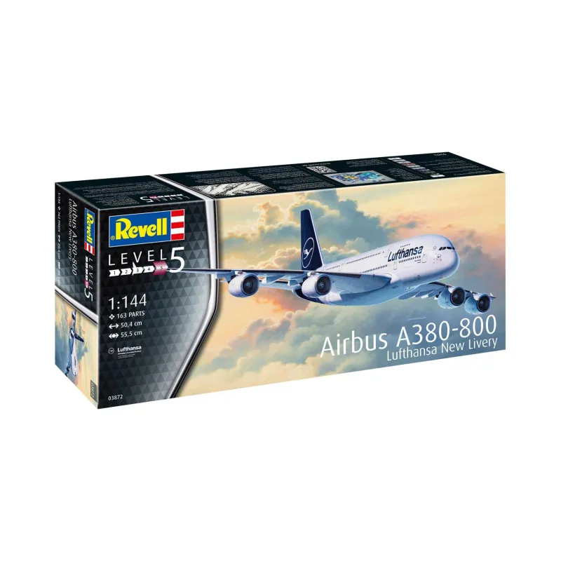 Revell Plastic ModelKit lietadlo 03872 - Airbus A380-800 Lufthansa New Livery (1:144)