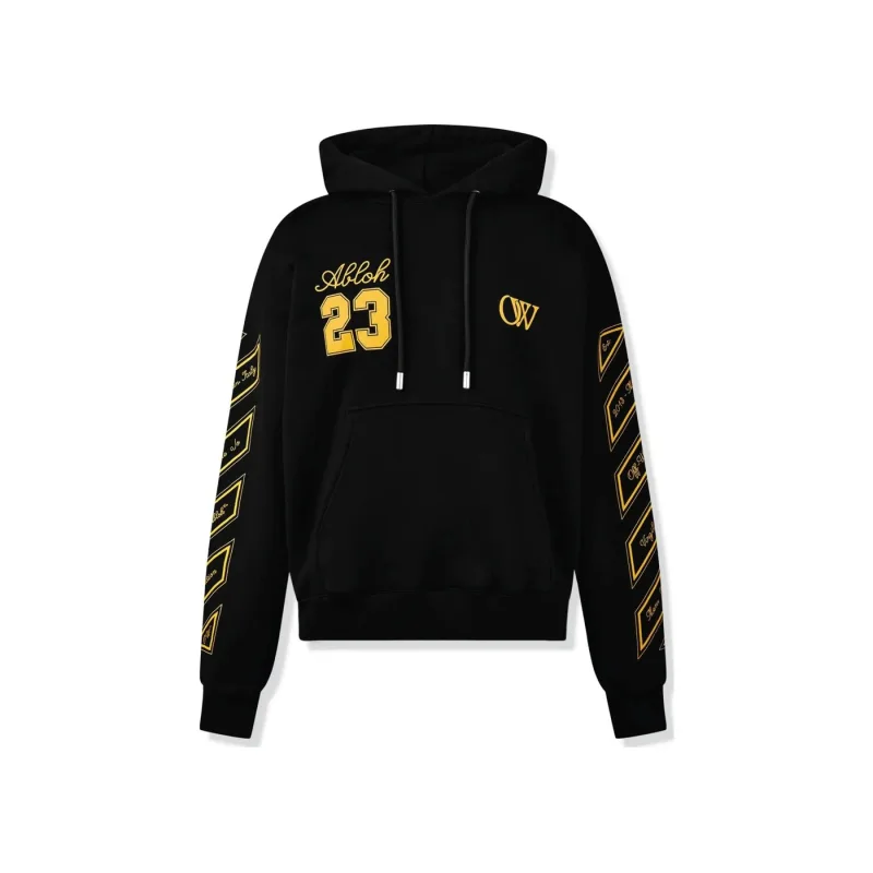 Off White OW 23 Skate Hoodie Black Gold - XL