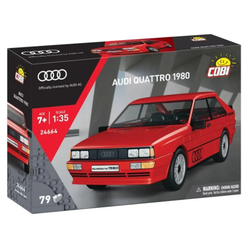 Cobi 24664 Audi Quattro 1980, červené, 1:35, 79 kostek