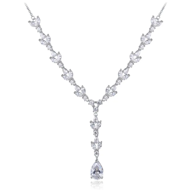 Luxusný strieborný náhrdelník so zirkónmi Ag 925/1000 16,05g MINET JMAS0213SN45