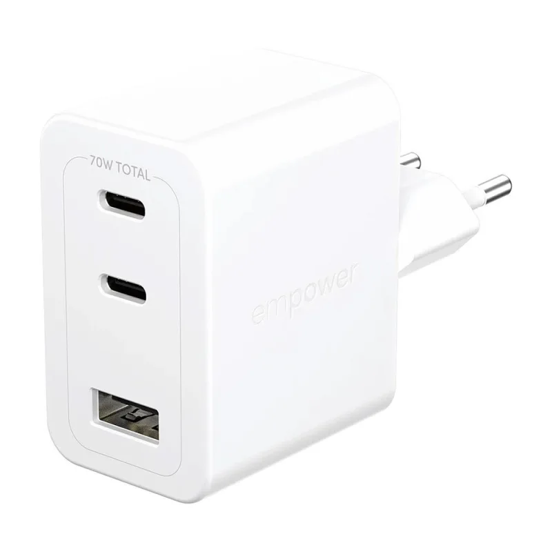 PanzerGlass EMPOWER Grand Prix Dual USB-C/USB-A GaN 70W - White