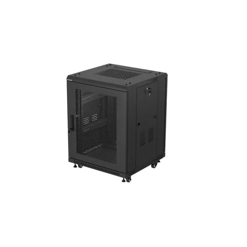 Lanberg RACK CABINET 19" FREE-STANDING 15U/600X600 (FLAT PACK) WITH MESH DOOR BLACK (FF01-6615-23B)