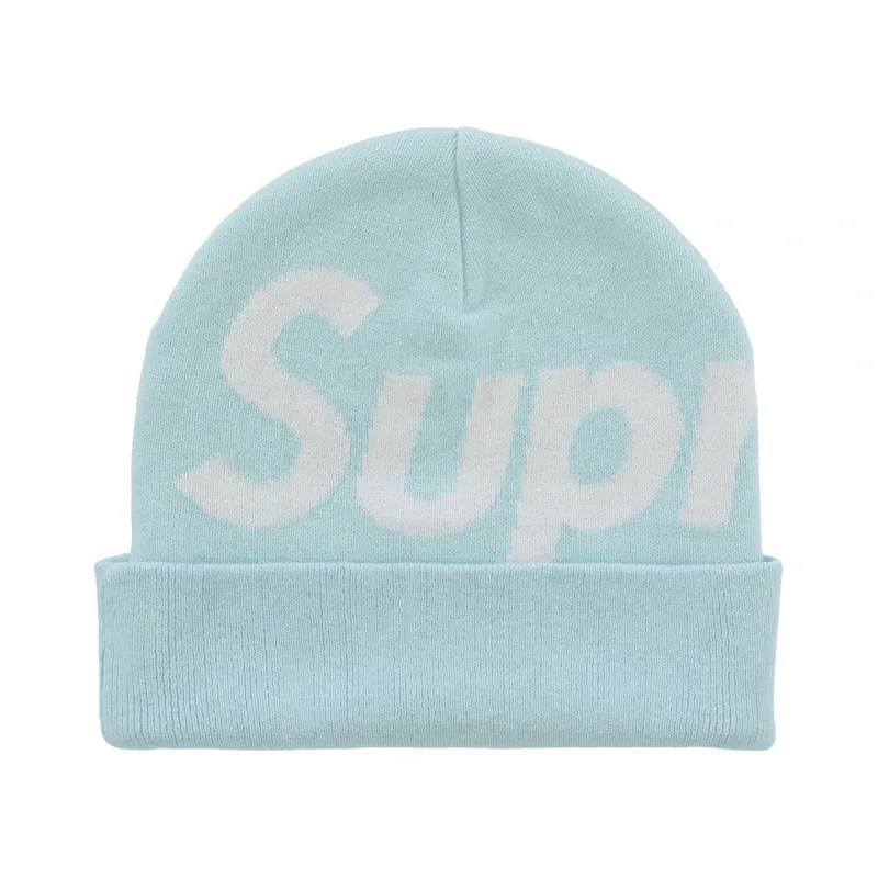 Supreme Big Logo Beanie (FW25) Light Blue - OS