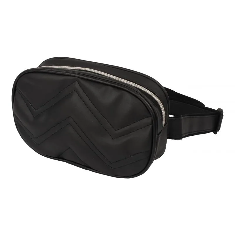 Impex Dizajn - Fanny pack s kovovým zipsom - čierny PU Veľkosť: UNI