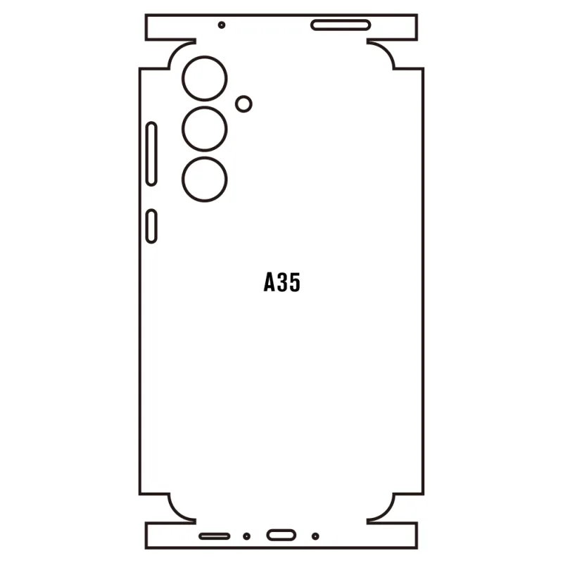 Sunshine Samsung A35 5G Zadná Hydrogél ochranná fólia Strih: Zadná časť a rám 1, Typ fólie: Matná