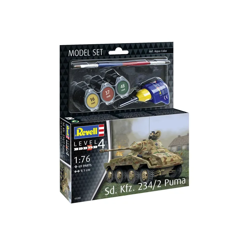 Revell ModelSet military 63288 - Sd.Kfz. 234/2 Puma (1:76)