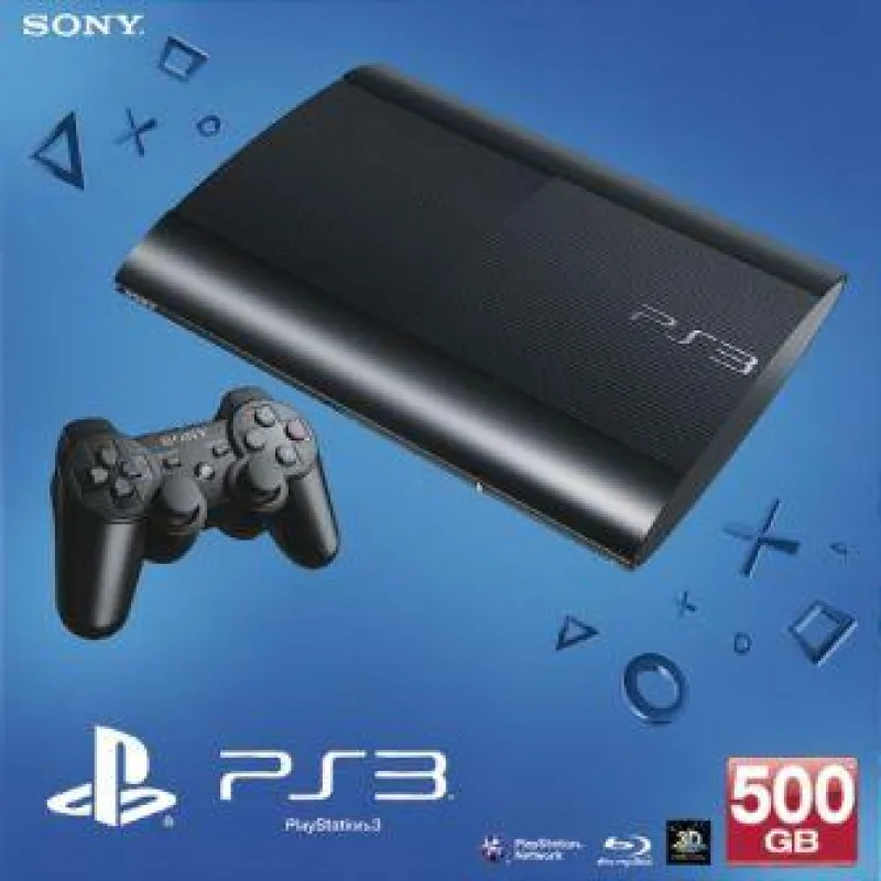 Sony PlayStation 3 500GB super slim, black - BAZÁR (použitý tovar , zmluvná záruka 12 mesiacov)
