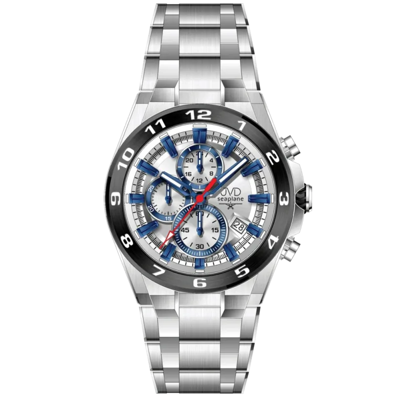JVD Pánské ocelové vodotěsné ocelové hodinky - chronograf JVD JE1021.1