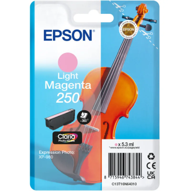 Epson Singlepack Light Magenta 250 ink C13T16N64010