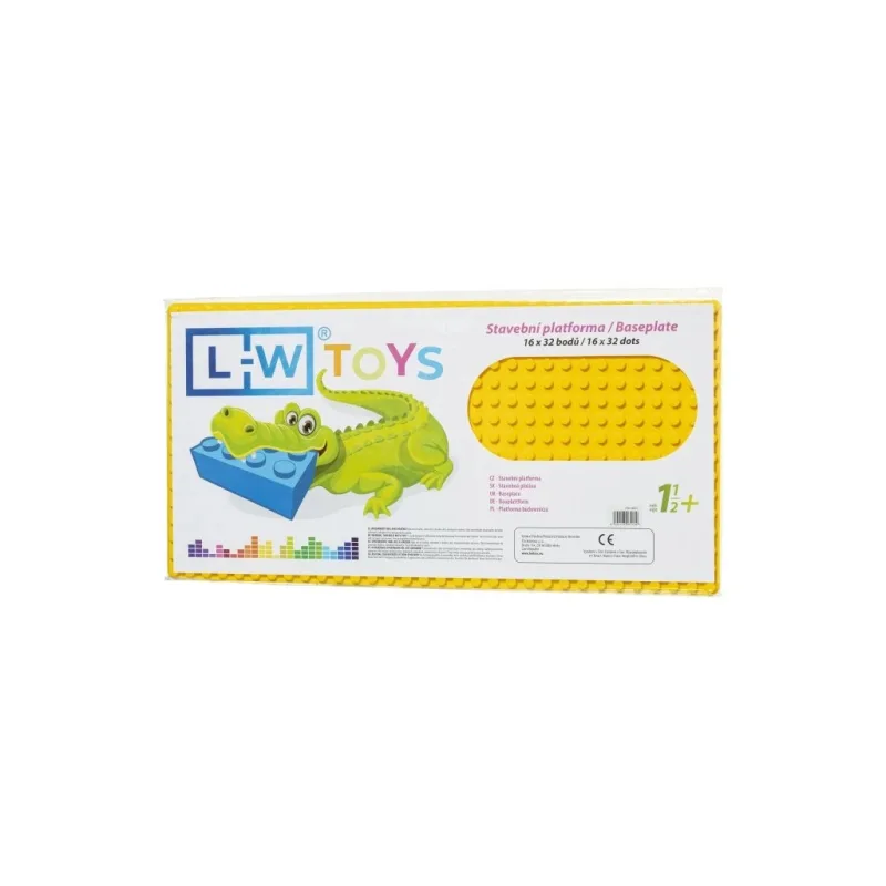 L-W Toys L-W Toys Toys Podložka na stavanie - JUNIOR 16x32 bodov žltá