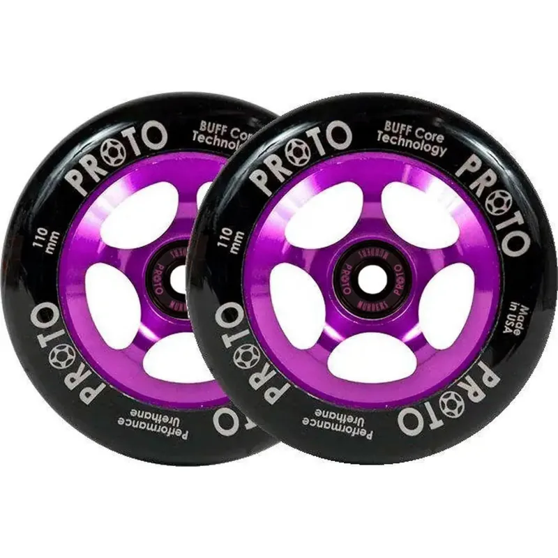 Kolieska Proto Spoked Sliders Black On Purple 110 mm 2 ks