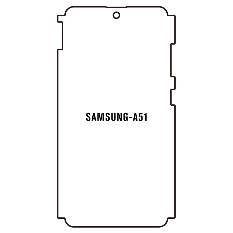 Sunshine Samsung A51 Predná Hydrogél ochranná fólia Strih: Predná časť a rám, Typ fólie: Matná