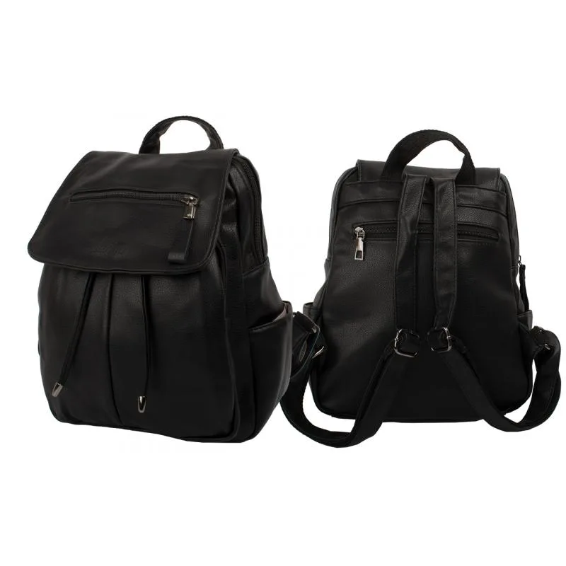 Impex Elegantný unisex batoh pre voľný čas - čierny Veľkosť: UNI