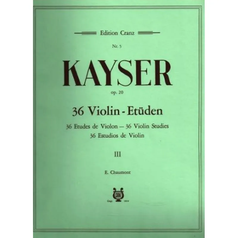 Schott Music Houslové etudy op. 20 3. díl