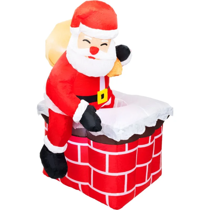 Dekorácia MagicHome Vianoce, Santa, 3xLED studená biela, IP44, 1,2 m