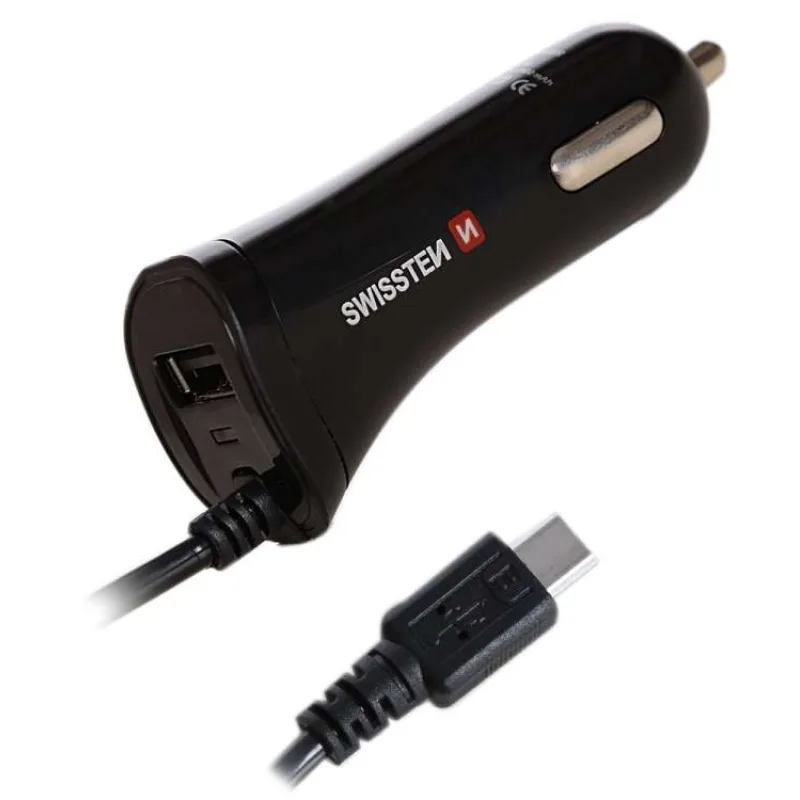 Swissten Cl Autonabíječka Usb-C A Usb 2,4A Power (20111500)