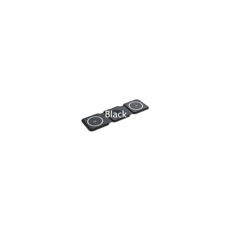 1stCOOL Qi bezdrôtová prenosná nabíjačka 3v1, MagSafe, čierna, USB-C (W07Black)