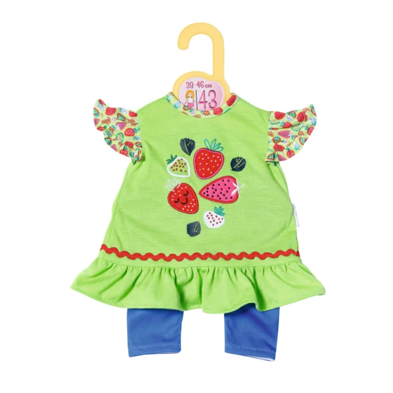 Dolly Moda Šatičky a legíny s jahôdkami, 43 cm