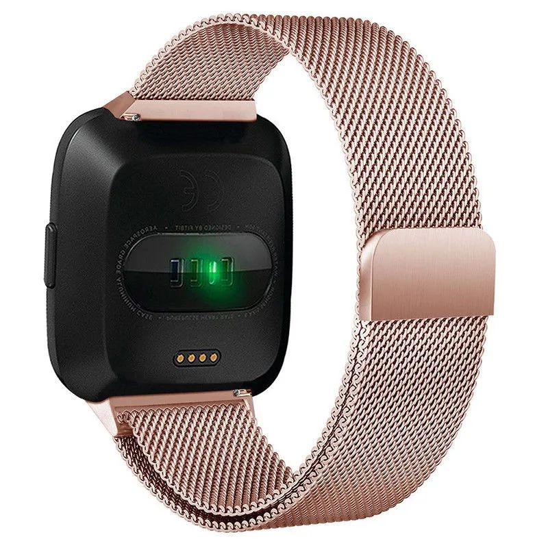 Milánský tah růžovo zlatá velikost L pro Fitbit Versa ESES 1530000297