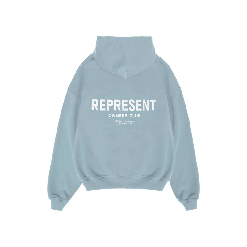 Represent Owners Club Hoodie Powder Blue - L