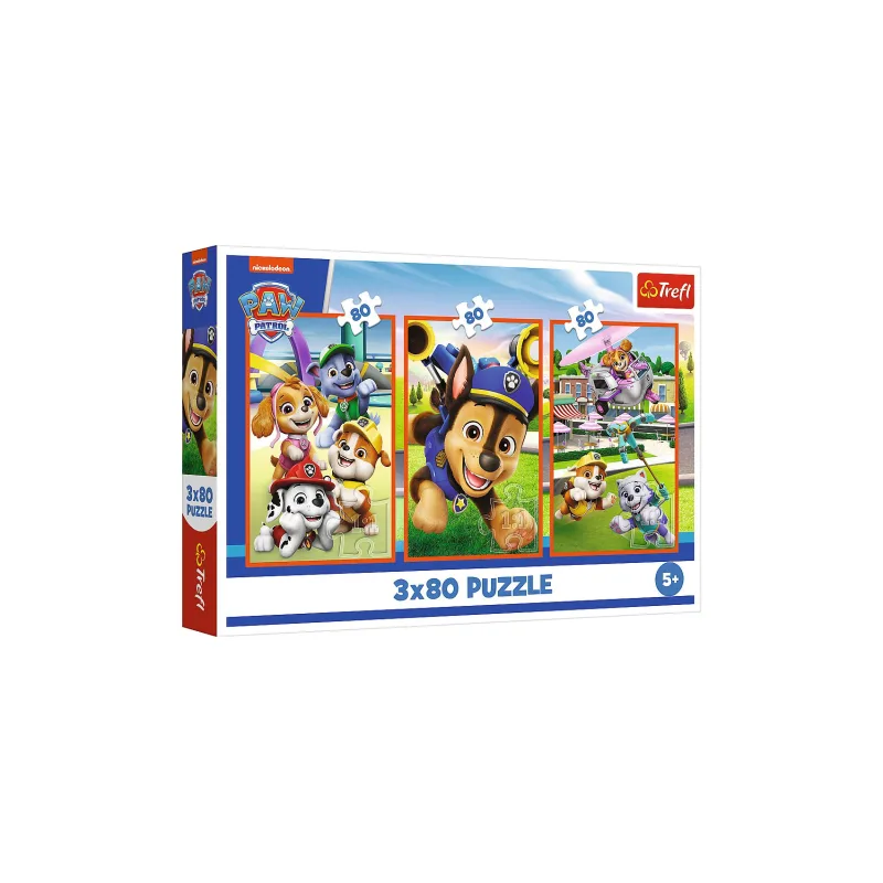 Trefl Puzzle 3x80 Psí gang Labková patrola/Paw Patrol 18x27,5cm v krabici 29x19x4cm