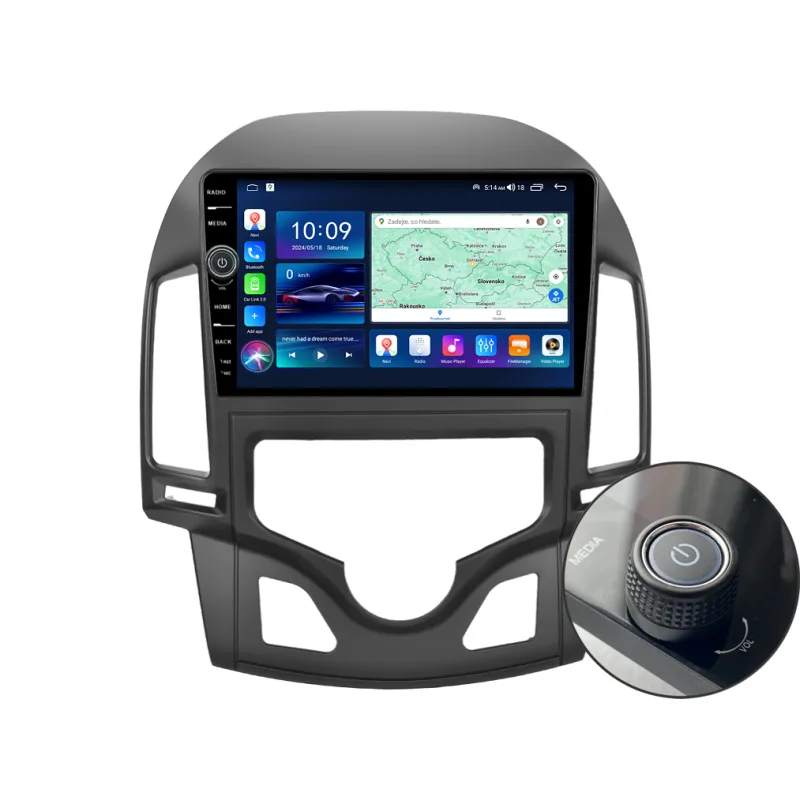 Everest 2DIN autorádio EVE31 Android, Hyundai i30 s automatickou klimatizací B364