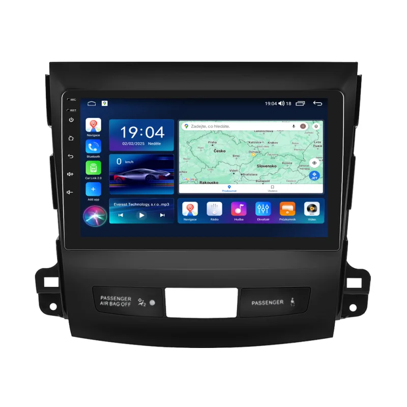 Everest 2DIN autorádio EVT37 Android, Mitsubishi Outlander II / Citroen C-Crosser / Peugeot 4007 EVT-UN06M/A7207