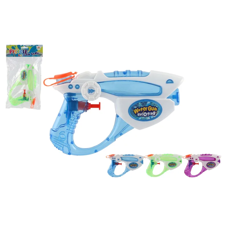 Teddies Vodná pištoľ plast 18cm 2 farby v sáčku