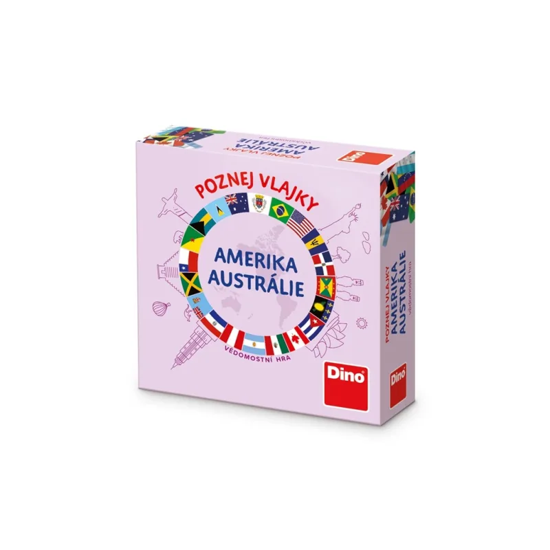 Dino Dino Cestovná hra Poznaj vlajky - Amerika a Austrália