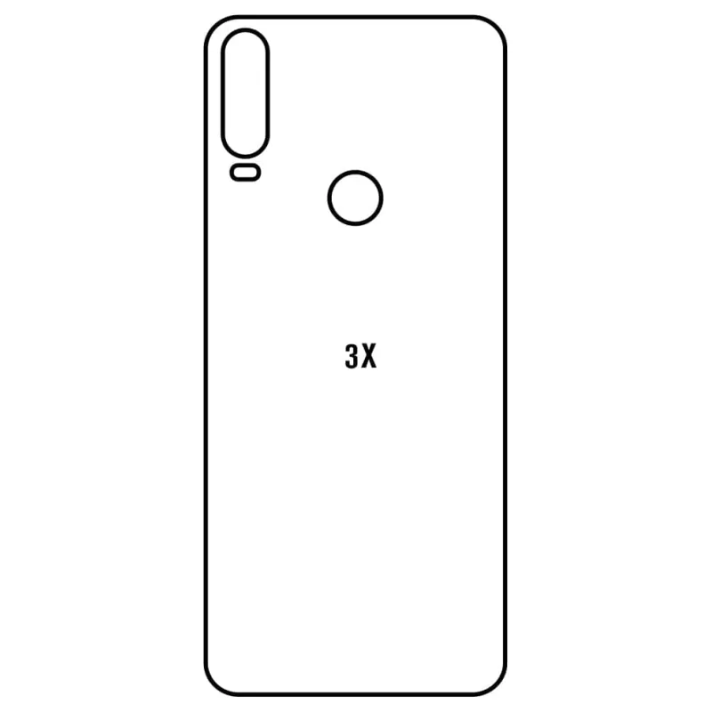 Sunshine Alcatel 3X 2019 Zadná Hydrogél ochranná fólia Strih: Zadná časť 1, Typ fólie: Číra