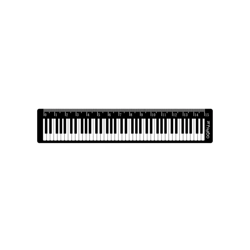 agifty Pravítko 15cm - klaviatura (černé)