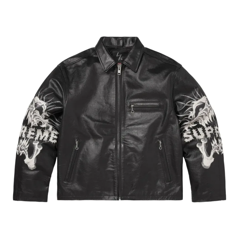 Supreme Y's by Yohji Yamamoto Leather Jacket Black - XL