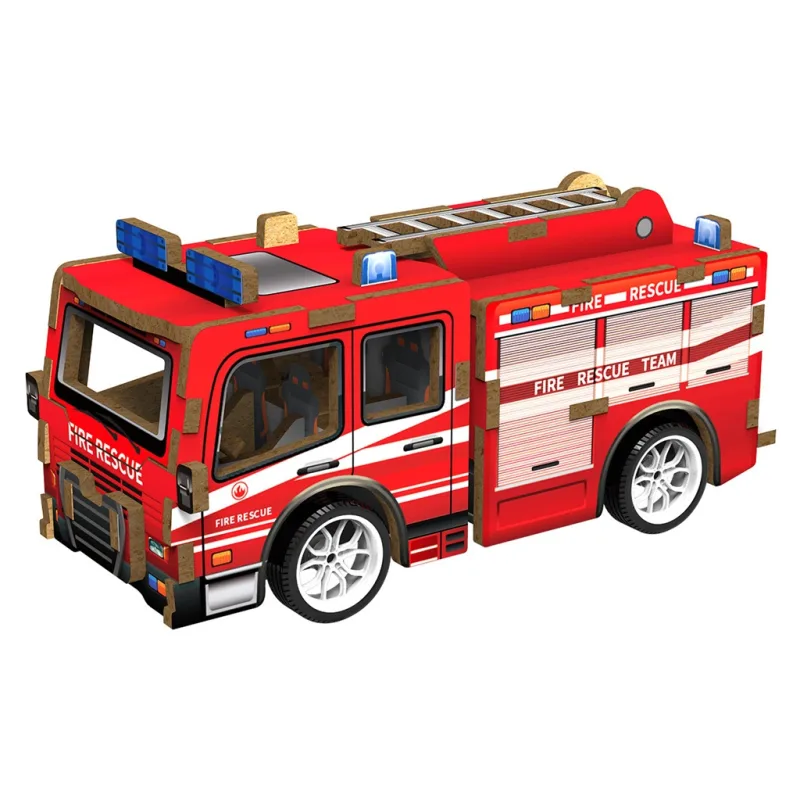 2Kids Toys 2Kids Toys 3D drevená skladačka Hasičské vozidlo