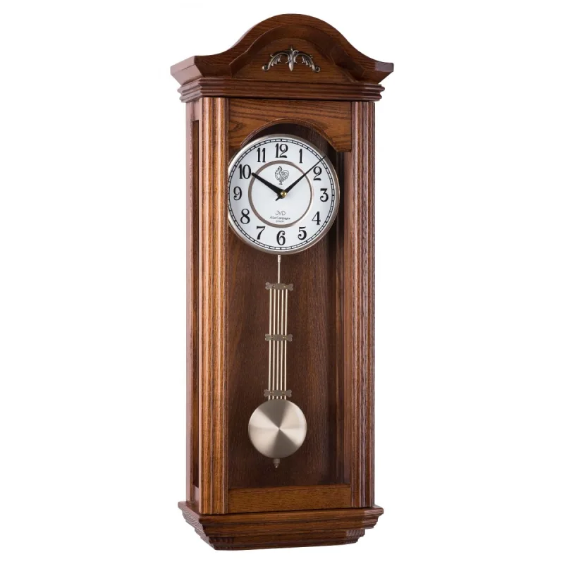 Kyvadlové skříňové dřevěné hodiny pendlovky JVD N9360.2 s melodií