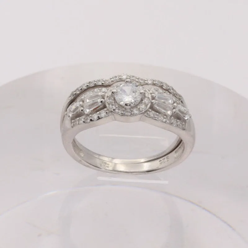 Strieborný prsteň s kameňom KA R2928, 57