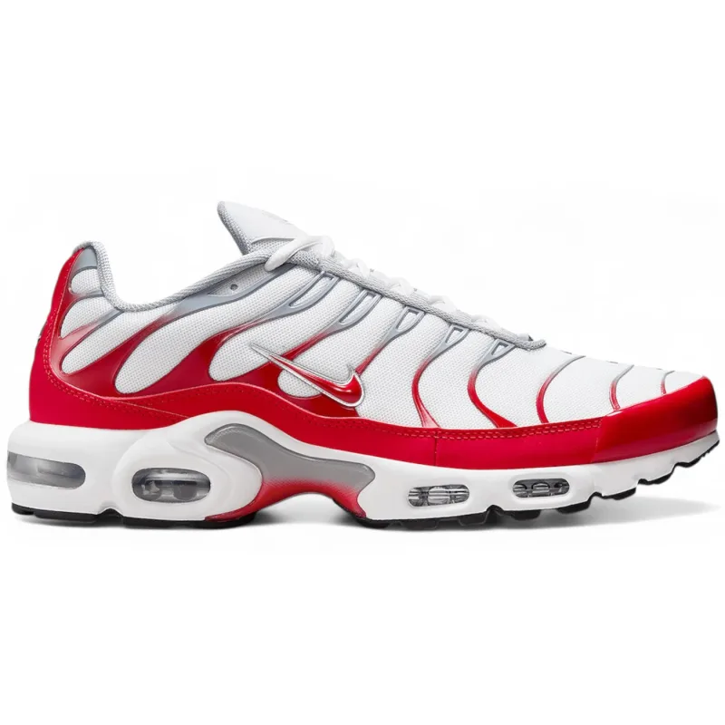 Nike Air Max Plus White University Red Wolf Grey - 42