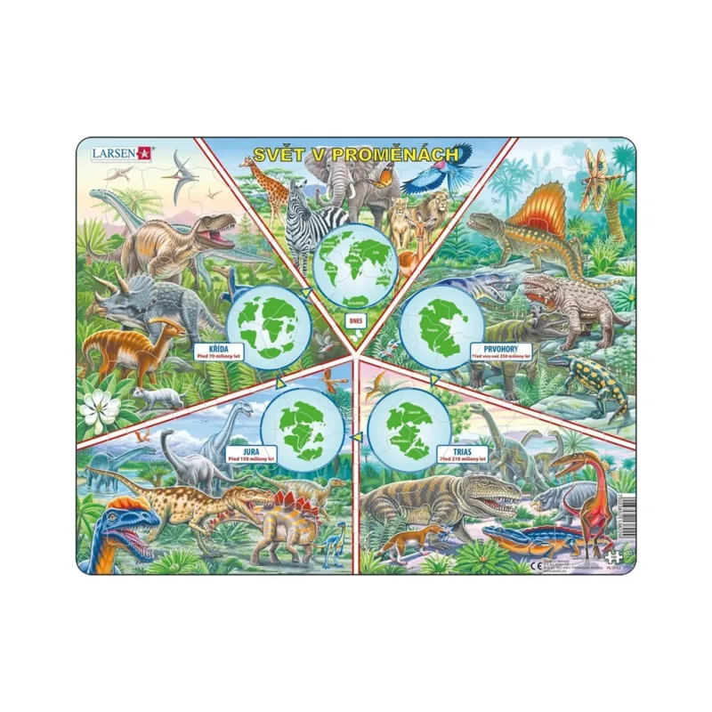 Larsen Vzdelávacie puzzle Svet v premenách 100 dielikov