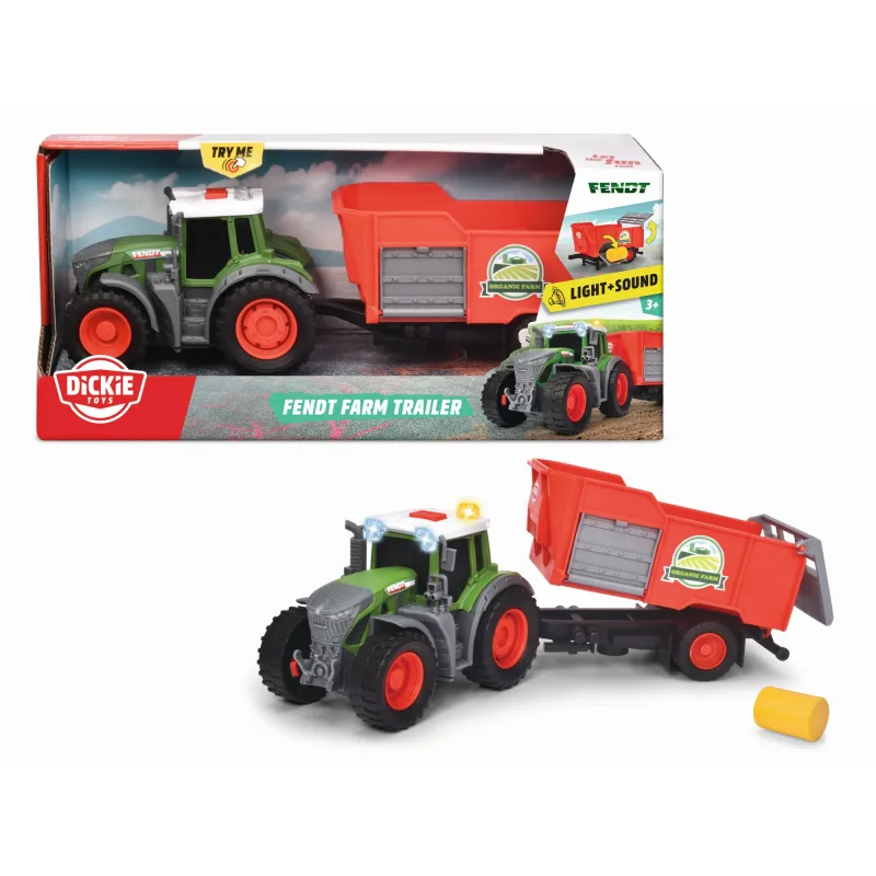 Dickie Traktor Dickie Fendt s prívesom 26cm