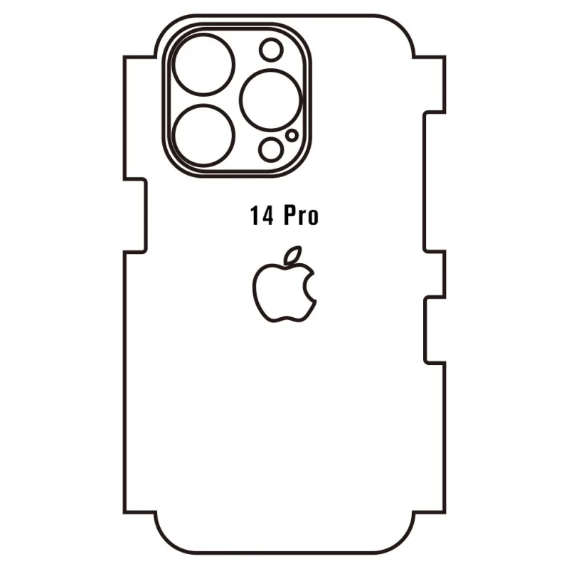 Sunshine iPhone 14 Pro Zadná Hydrogél ochranná fólia Strih: Zadná časť a rám 6, Typ fólie: Číra