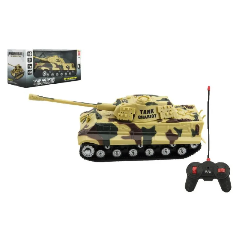 Teddies Tank RC PANTHER plast 25cm na batérie so zvukom sa svetlom 2 druhy v krabici 28x13x12cm