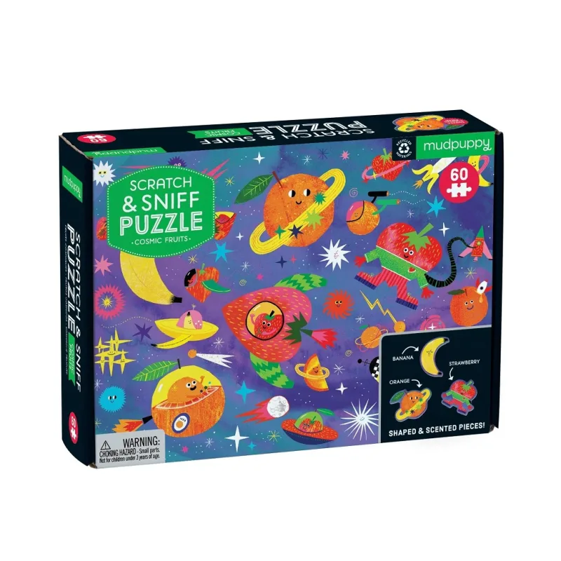 Mudpuppy Mudpuppy Puzzle Vesmírne ovocie s vôňou 60 dielikov