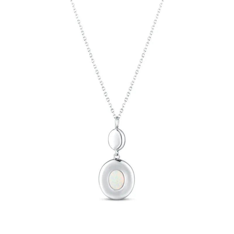 Strieborný opálový náhrdelník JVD SVLN0942S750145