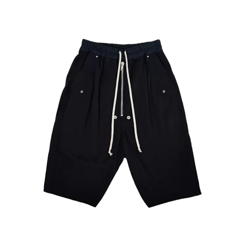 Rick Owens Bela Pods Drop-Crotch Shorts Black - L