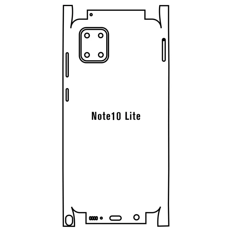 Sunshine Samsung Note10 Lite Zadná Hydrogél ochranná fólia Strih: Zadná časť a rám 1, Typ fólie: Matná