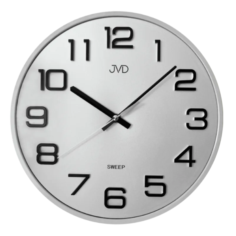 JVD Netikající tiché hodiny stříbrné JVD HX2472.7