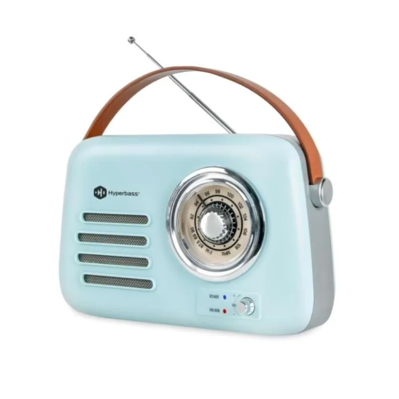 CONNECT IT Hyperbass RetroBEAT FM rádio a bezdrátový reproduktor TYRKYSOVÝ (HSP-3010-TR)