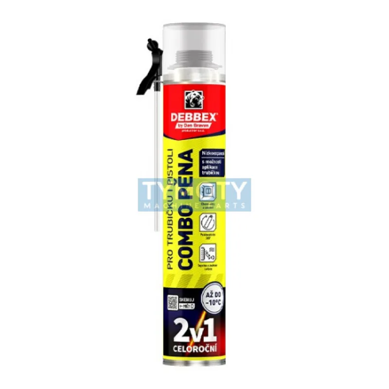 Debbex COMBO PENA pre trubičku aj pištoľ - 750 ml žltá, dóza