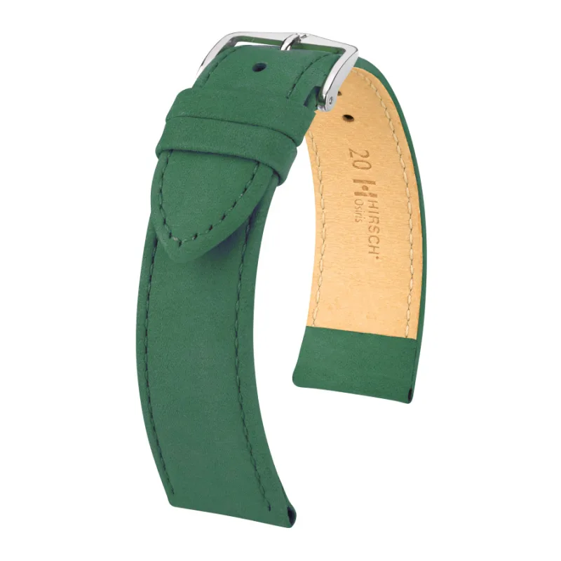Osiris Nubuk L - Kožený remienok na hodinky 22 mm zelený HIRSCH 03433040-2-22