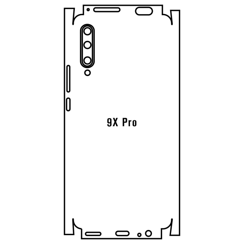 Sunshine Honor 9X Pro Zadná Hydrogél ochranná fólia Strih: Zadná časť a rám 1, Typ fólie: Číra