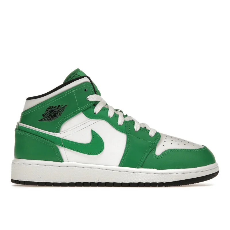 Jordan 1 Mid Lucky Green (GS) - 42
